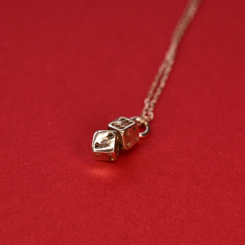 Tiny Double Dice Necklace